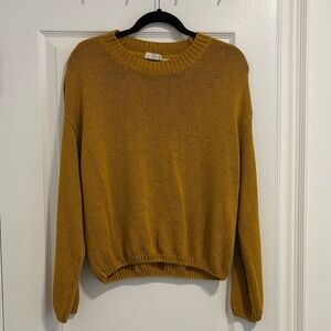 Mustard Yellow Women's Knit Sweater